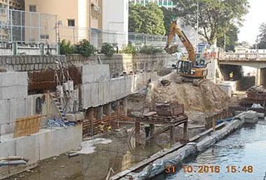 Construction of Access Ramp near Wong Chung Ming Secondary School has commenced