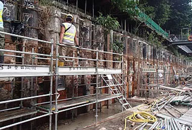 Nullah deepening and Construction of Skin Wall near Lower Wong Tai Sin Estate and Kai Tak Garden are in progress