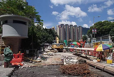 Construction of Box Culvert near Wong Tai Sin Police Station and Shatin Pass Road has commenced