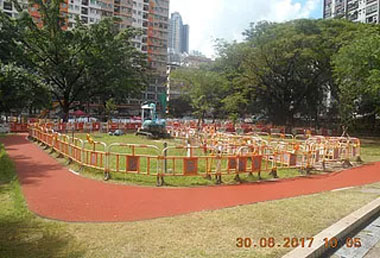 Reconstruction of Jogging Track in Morse Park (Park No.1) has completed and has been opened to the Public
