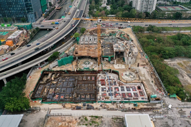 The aerial photo shows the latest general view of the construction site.