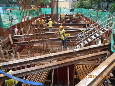 Rebar Fixing Works for Pile Cap in 2019 Q3