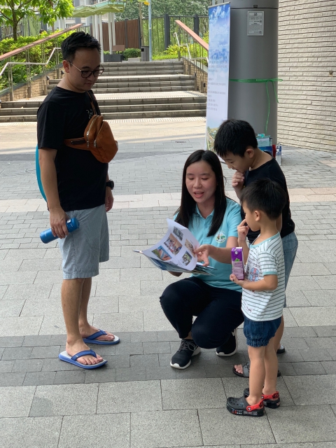 Questionnaire conducted outside Kwun Tong Swimming Pool