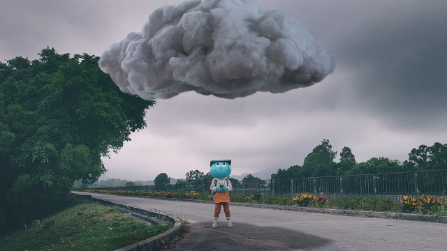 渠務署KOL 「下水水」首次亮相政府電視宣傳短片，提醒公眾在欣賞河道之餘亦要時刻留意天氣變化，提防洪水