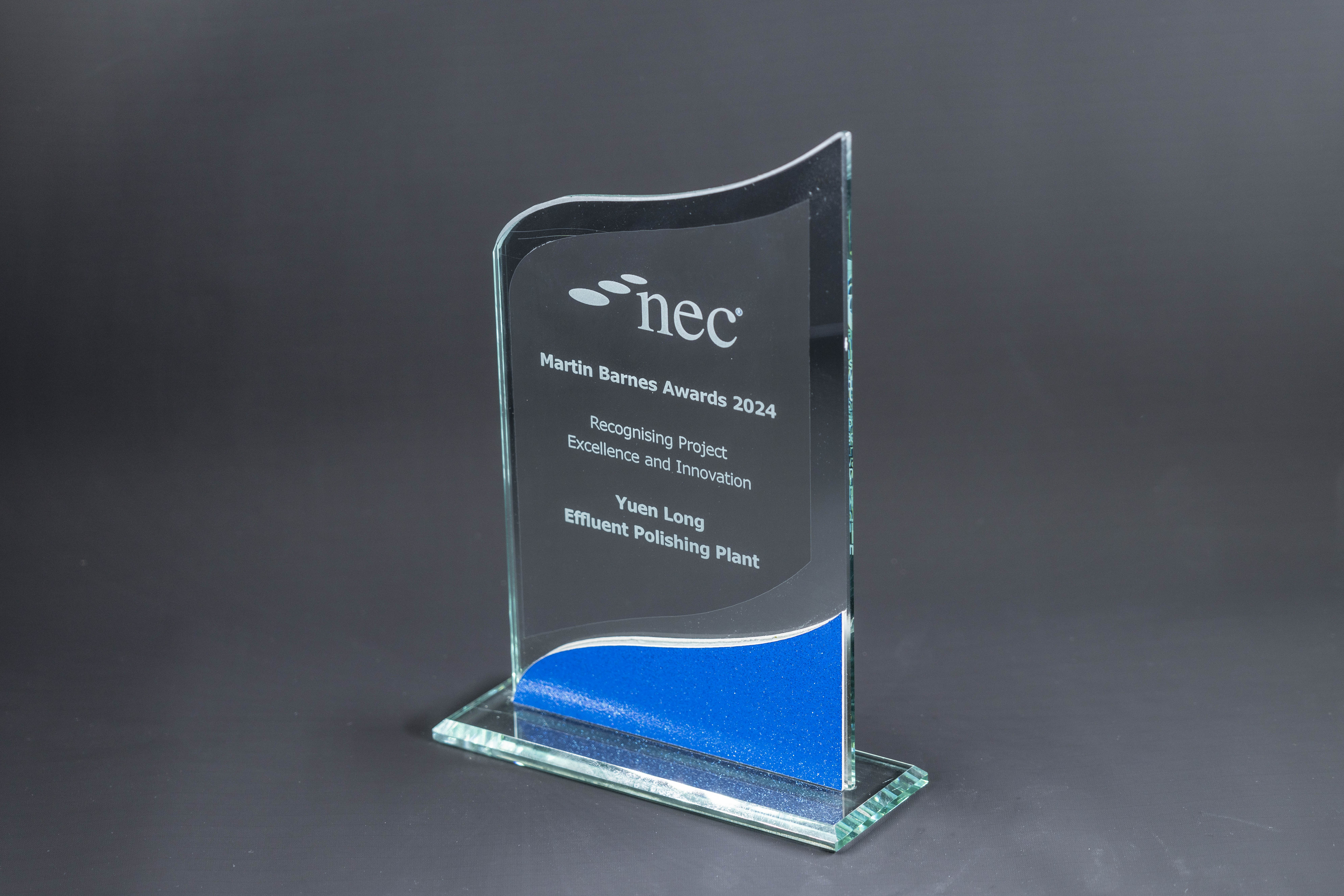 Trophy of the Martin Barnes Awards 2024 of the Award Category “Recognising project excellence and innovation”