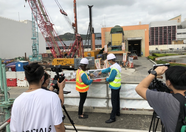 Interview and shooting was conducted at the Shek Wu Hui Sewage Treatment Works
