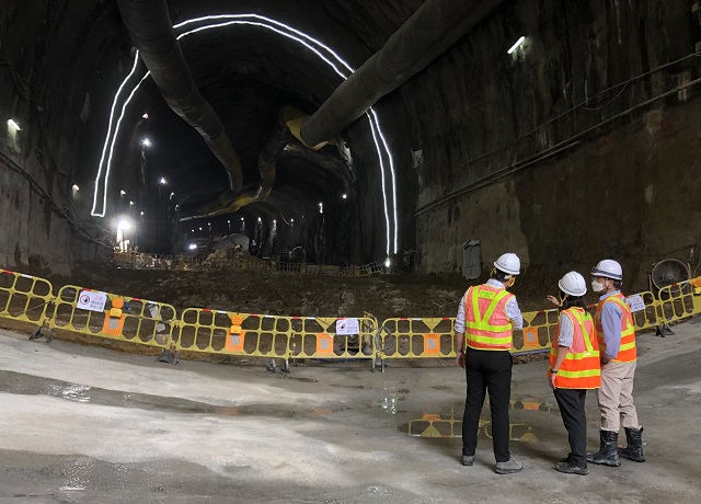 渠务署搬迁沙田污水处理厂往岩洞工程团队介绍首阶段工程的进度