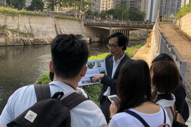 Mr Leung introduced river revitalisation elements at Kai Tak River