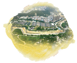 治理深圳河第4期工程的鳥瞰圖