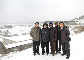 A fabridam at a tributary in South Gyeongsang Province of South Korea