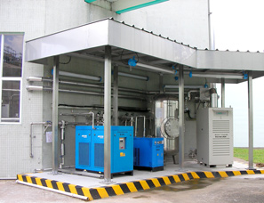 元朗污水處理廠的微型渦輪發動機