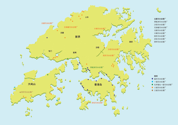 2014-15年度污水处理厂位置图