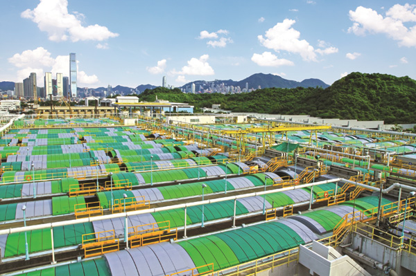昂船洲污水處理廠－已覆蓋的沉澱池