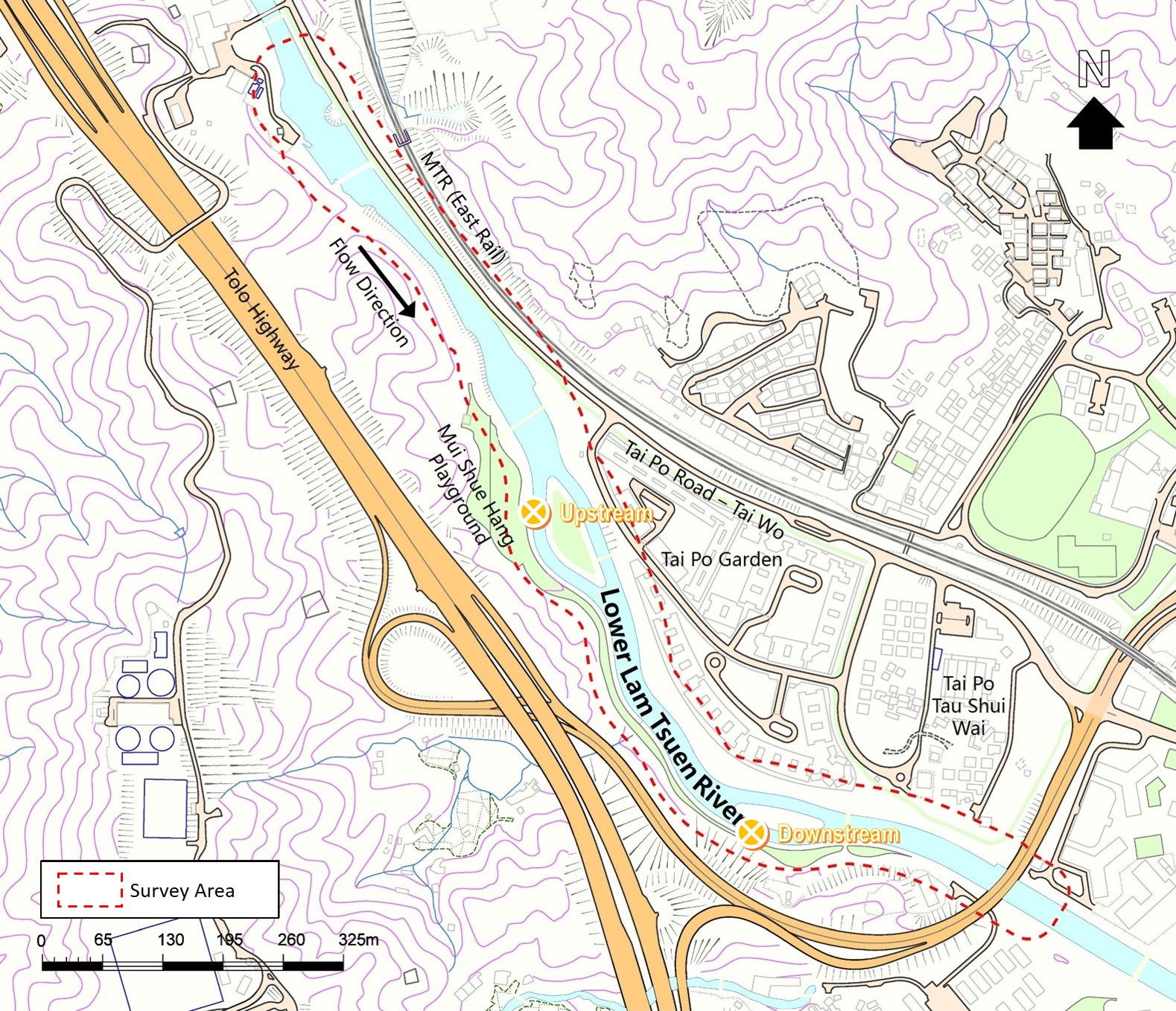Map of the river