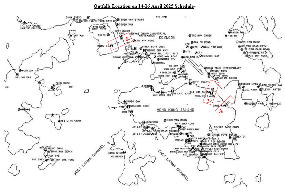 locations of dye test