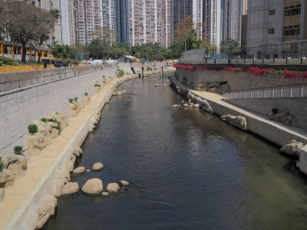 Kai Tak River after revitalisation