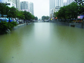 暴雨后的河道