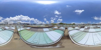 已覆盖的化学强化一级处理沉淀池 (360度全景图)